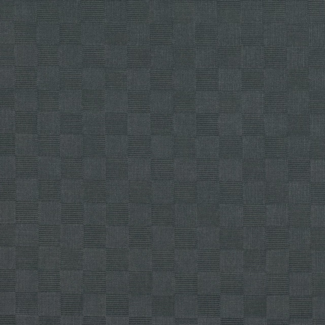 Dark midnight blue-grey woven fabric with subtle rectangular blocks and fine linear texture