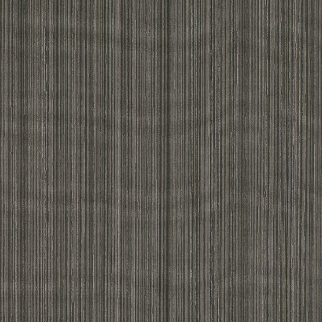 Charcoal anthracite fabric with closely spaced vertical striations and subtly varied woven texture