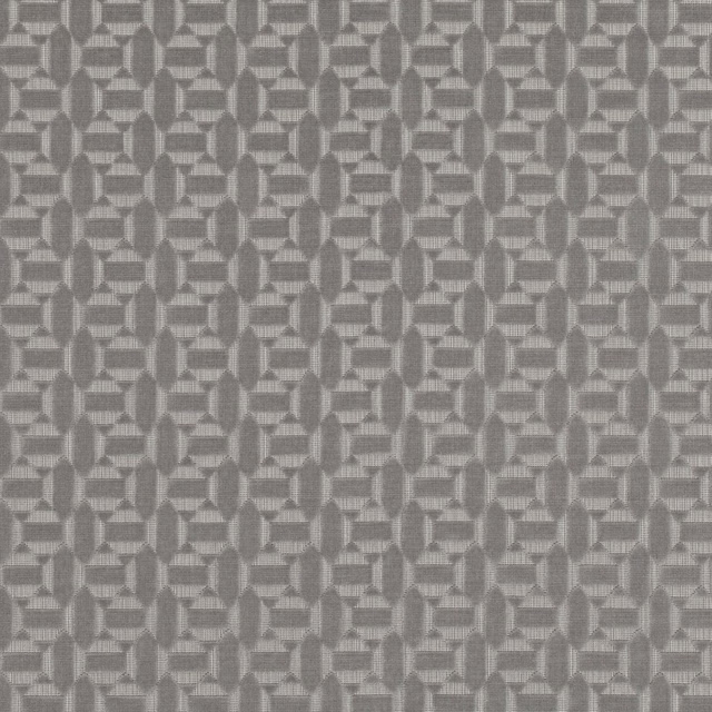 Muted pewter-grey woven fabric with a small faceted geometric repeat