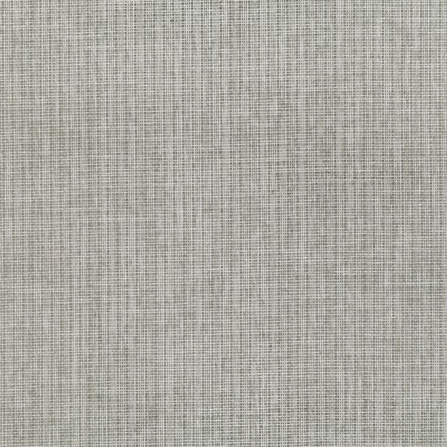 Pale sage-grey wallpaper with a fine woven crosshatch texture