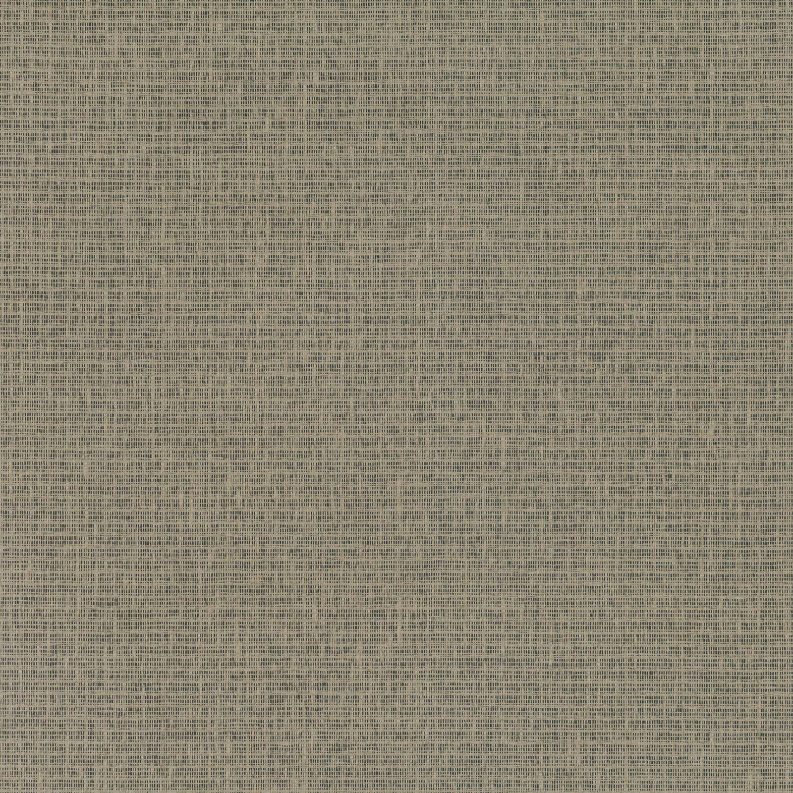 Muted olive-grey wallpaper with a fine taupe crosshatched weave