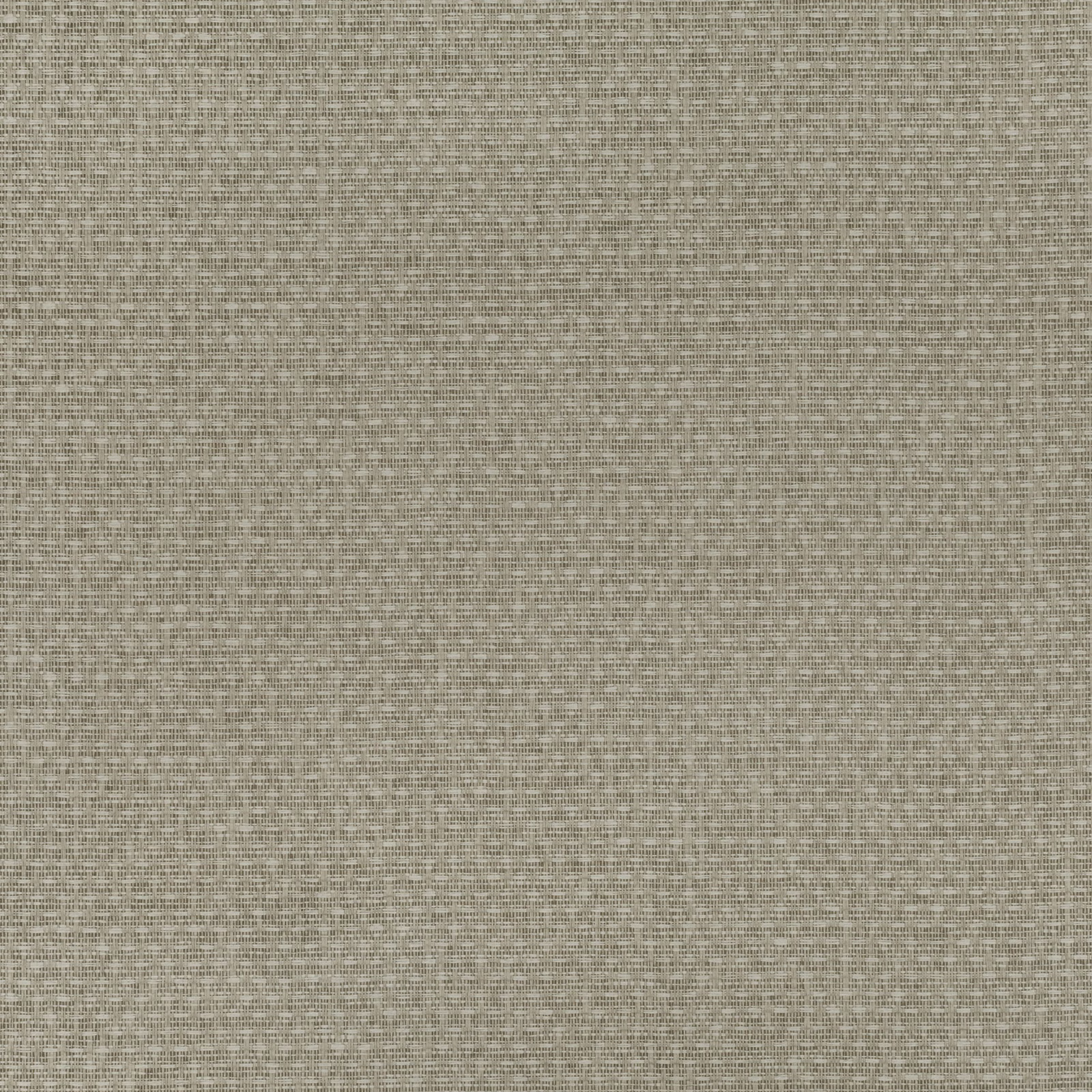 Close-up of muted grey-beige Sea Mist wallpaper with fine woven texture