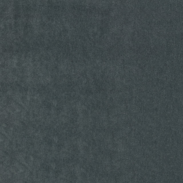 Close view of dark ink blue-grey plush fabric with softly mottled nap