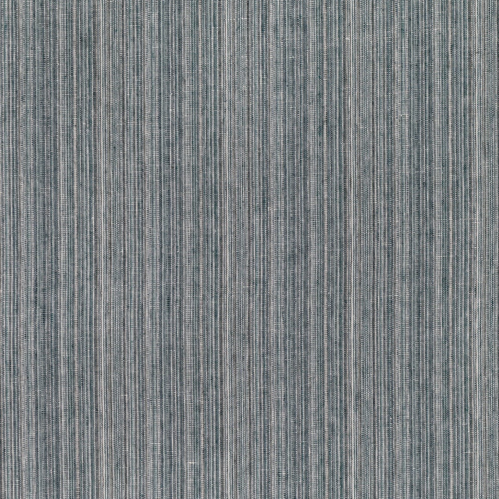 Muted ocean-blue fabric with fine grey vertical ribs and softly tactile texture