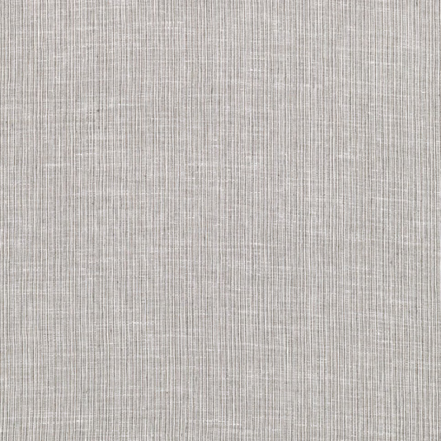 Pale grey Shibu textile with fine vertical striations and softly textured weave