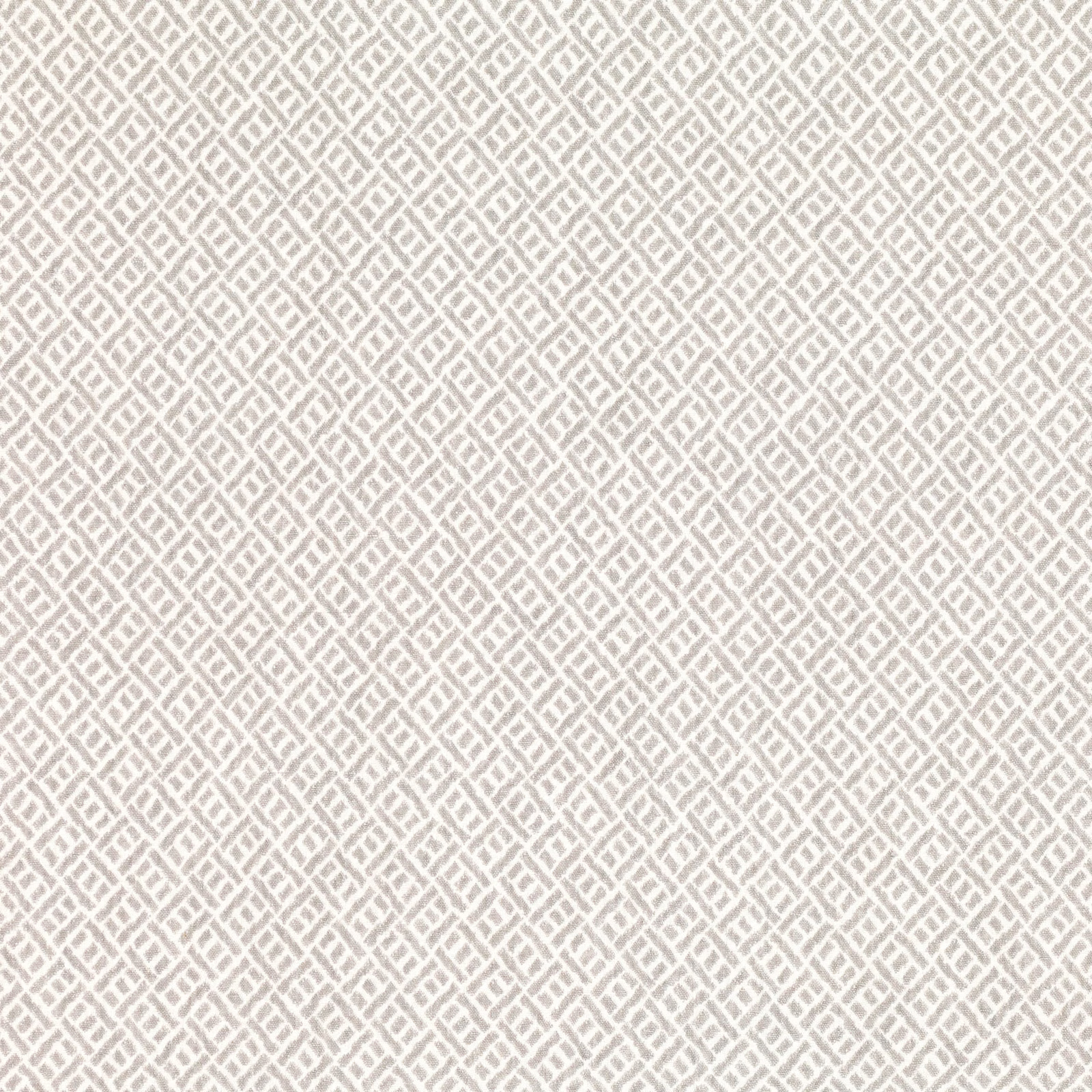 Pale mist-grey fabric with a small ivory diagonal lattice and finely textured weave