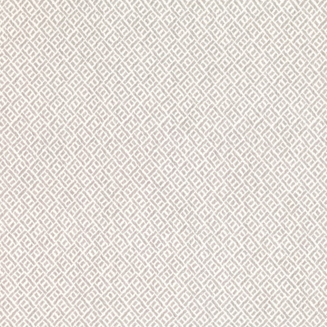 Pale mist-grey fabric with a small ivory diagonal lattice and finely textured weave