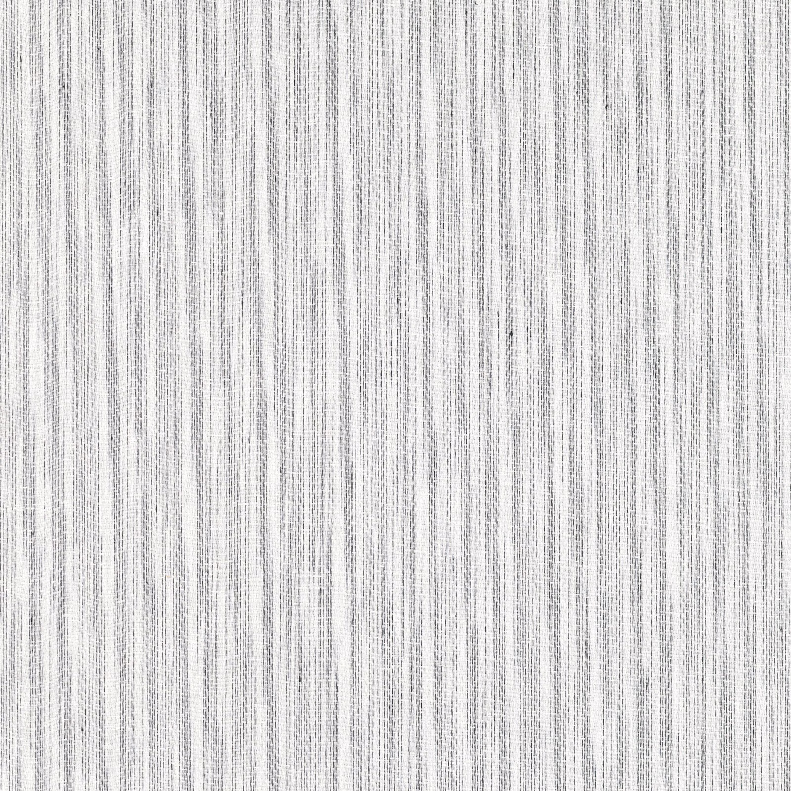 Cool white fabric with fine irregular grey vertical woven stripes