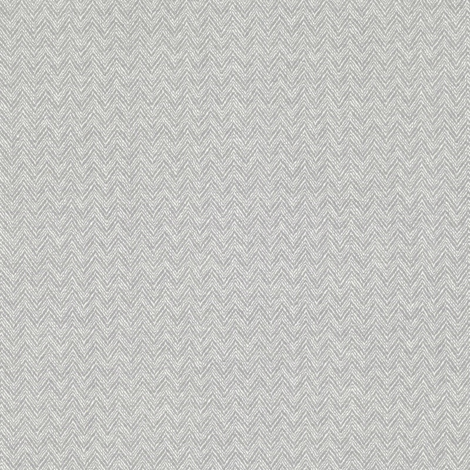 Close-up of soft dove-grey fabric with a fine woven chevron texture