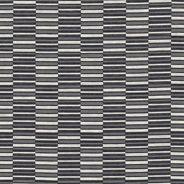 Deep indigo and ivory woven bands forming a staggered rectangular pattern