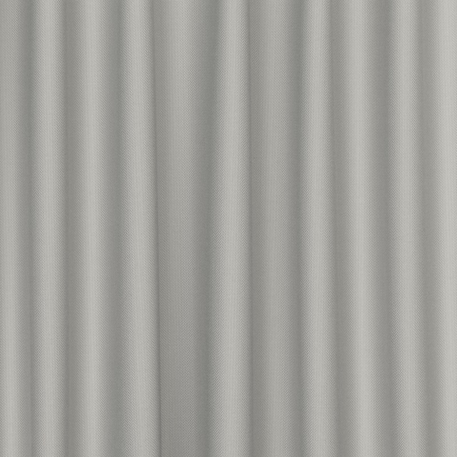 Cool French grey woven textile with subtle vertical tonal striping and fine texture