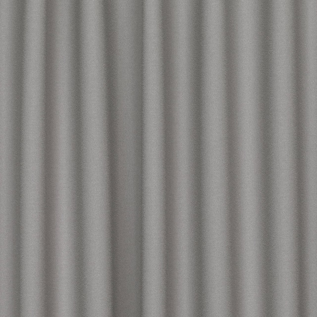 Storm-grey fabric with softly raised vertical ribs and tonal shadowing