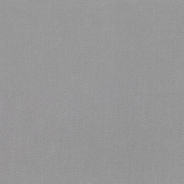 Cool mid-grey fabric with fine diagonal twill lines and a softly textured surface