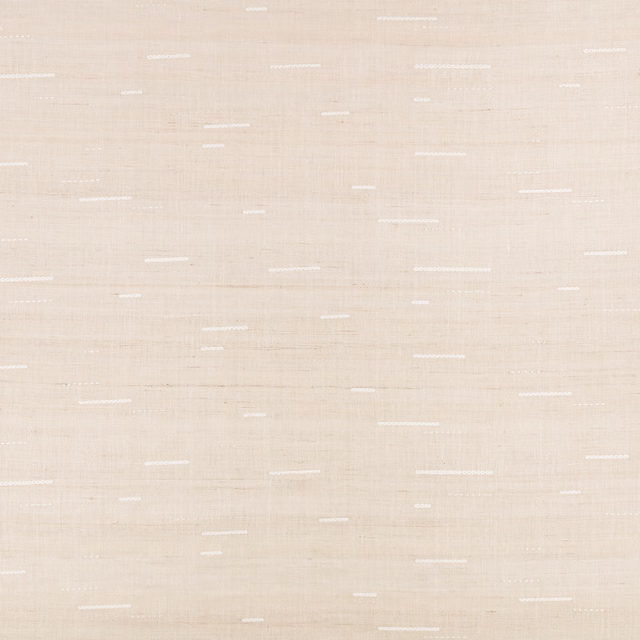 Pale white-sand weave with scattered short horizontal white marks and subtle slubs