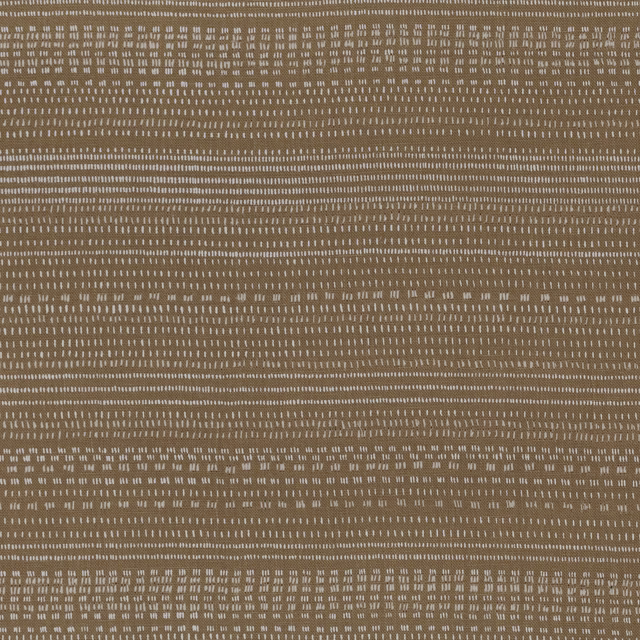 Warm taupe woven fabric with pale horizontal dash rows and tactile striped texture