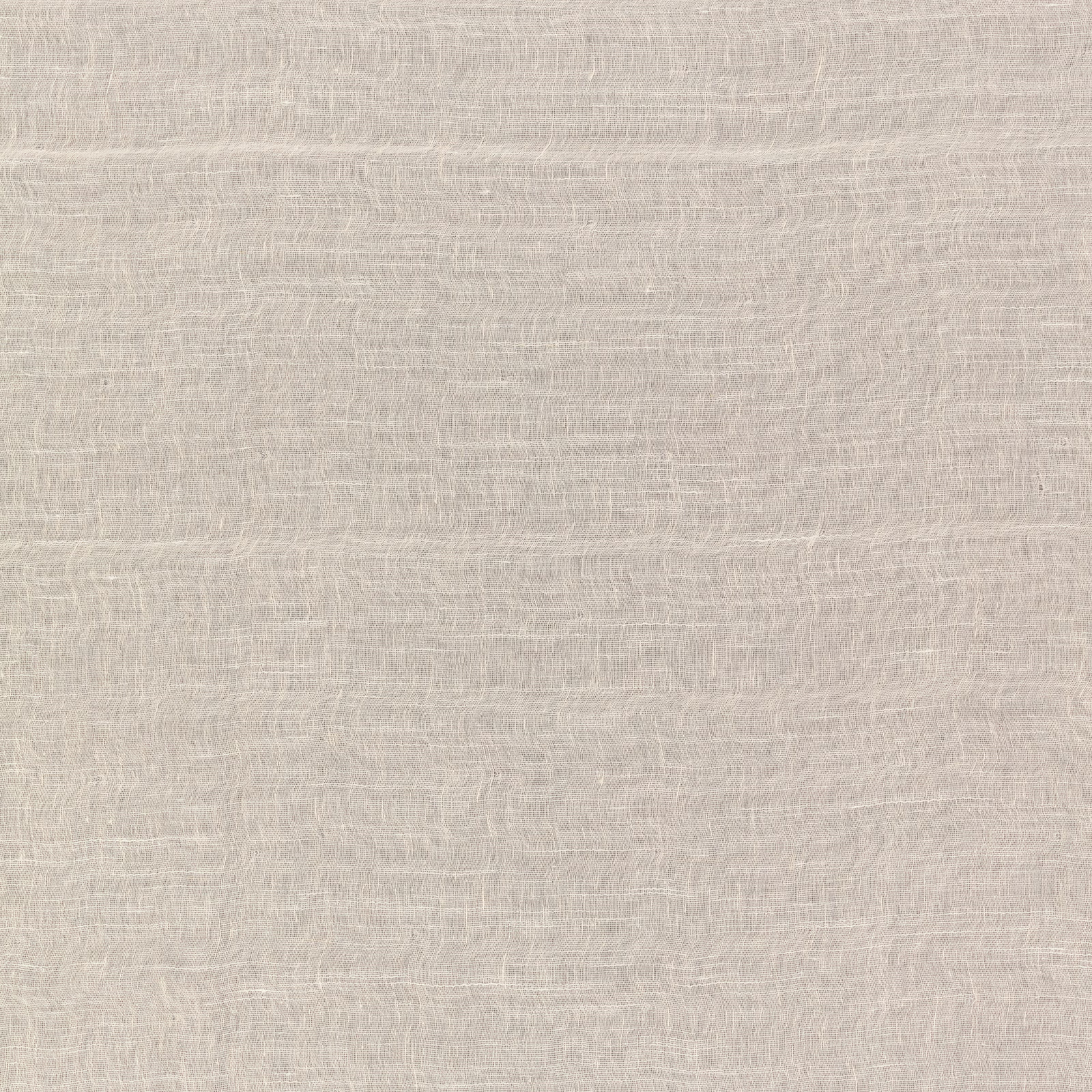 Pale natural greige sheer fabric with fine irregular woven lines and soft translucent texture