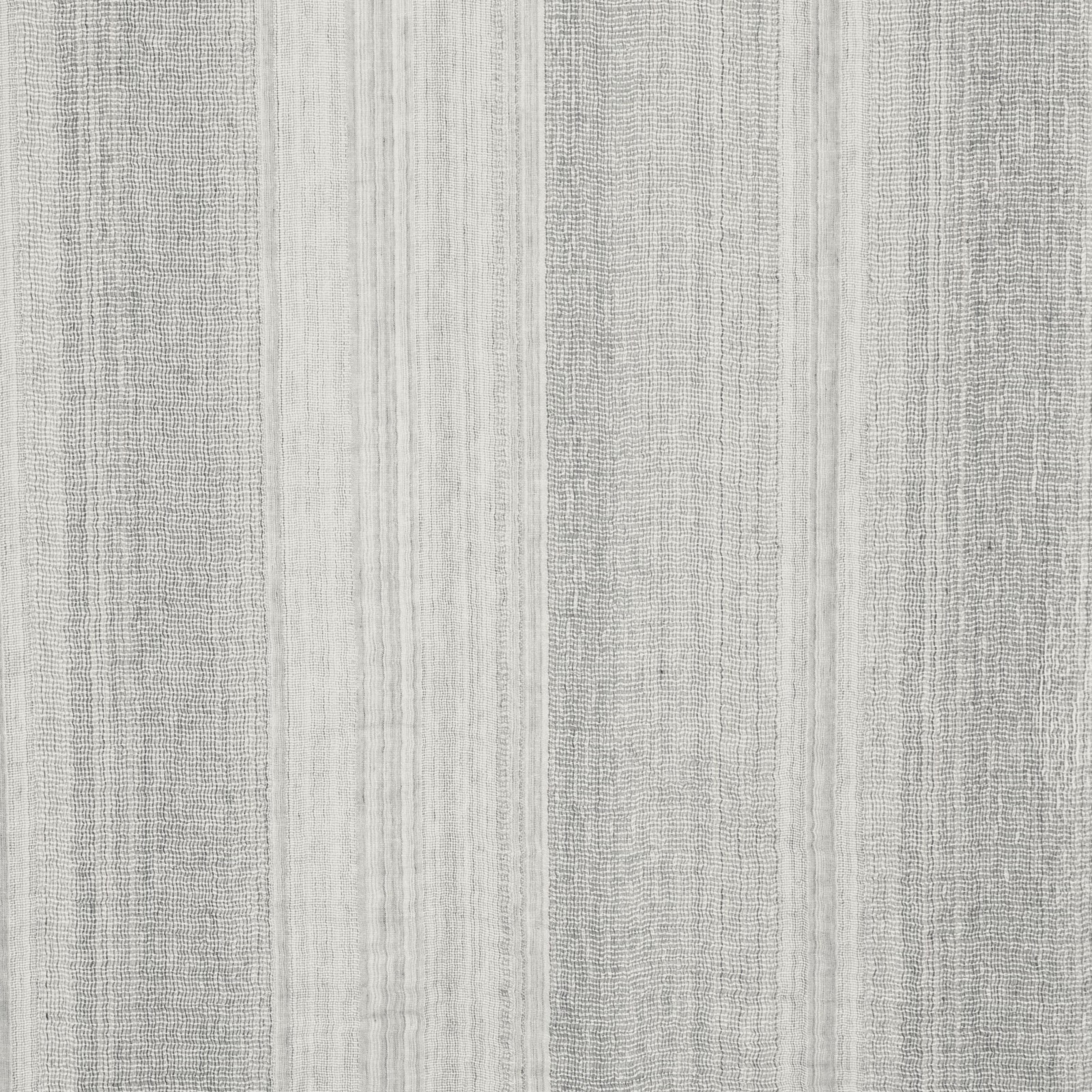 Cool storm-grey sheer with vertical striations and a softly nubby woven surface