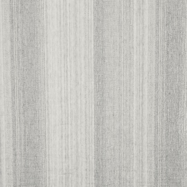 Cool storm-grey sheer with vertical striations and a softly nubby woven surface