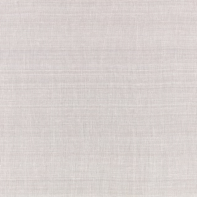 Pale chalk cream sheer fabric with a fine, softly gridded woven texture