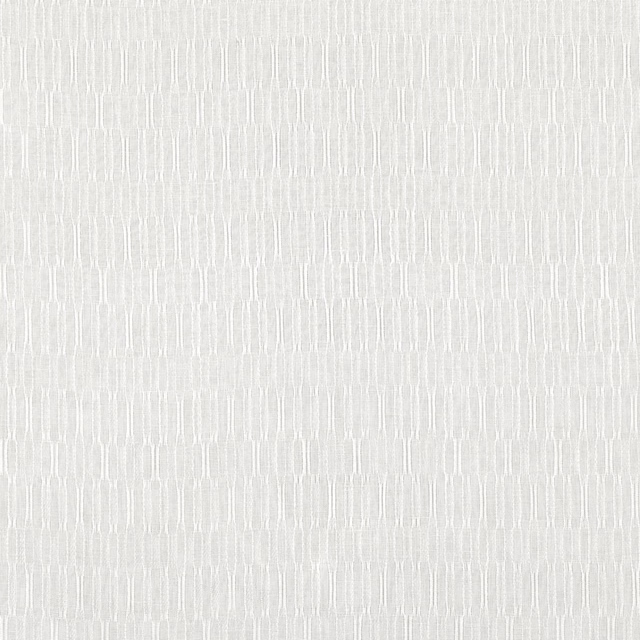 Cool white sheer fabric with delicate irregular vertical strié lines and fine texture