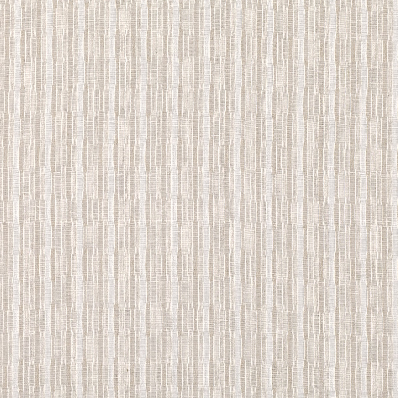 Pale vellum cream sheer with irregular white vertical lines and fine texture