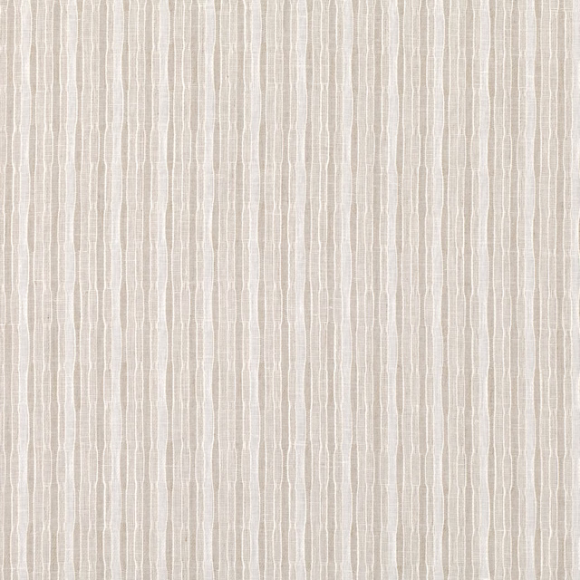 Pale vellum cream sheer with irregular white vertical lines and fine texture