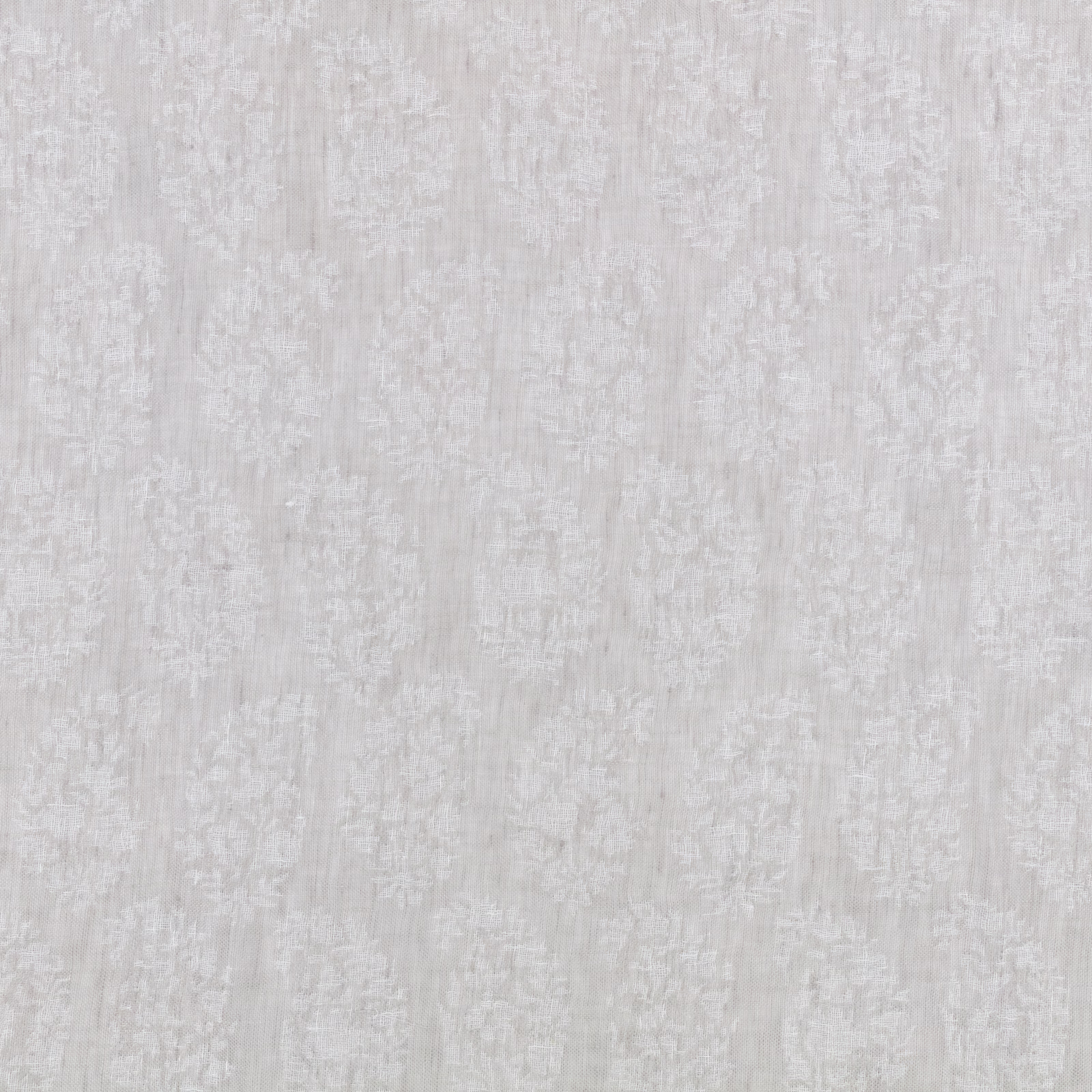 Pale silvery-grey sheer swatch with subtle mottled vertical striations and a softly textured surface