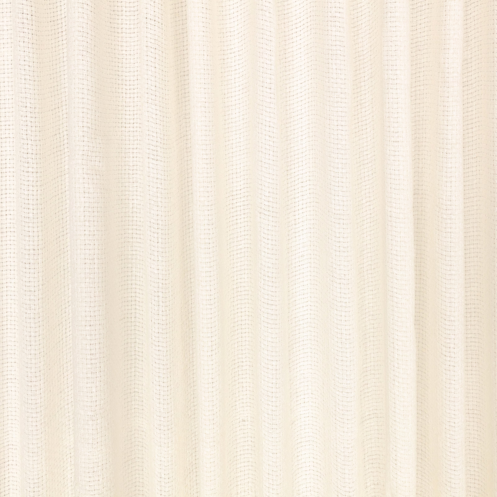 Warm ivory sheer with fine vertical woven lines and delicate translucent texture