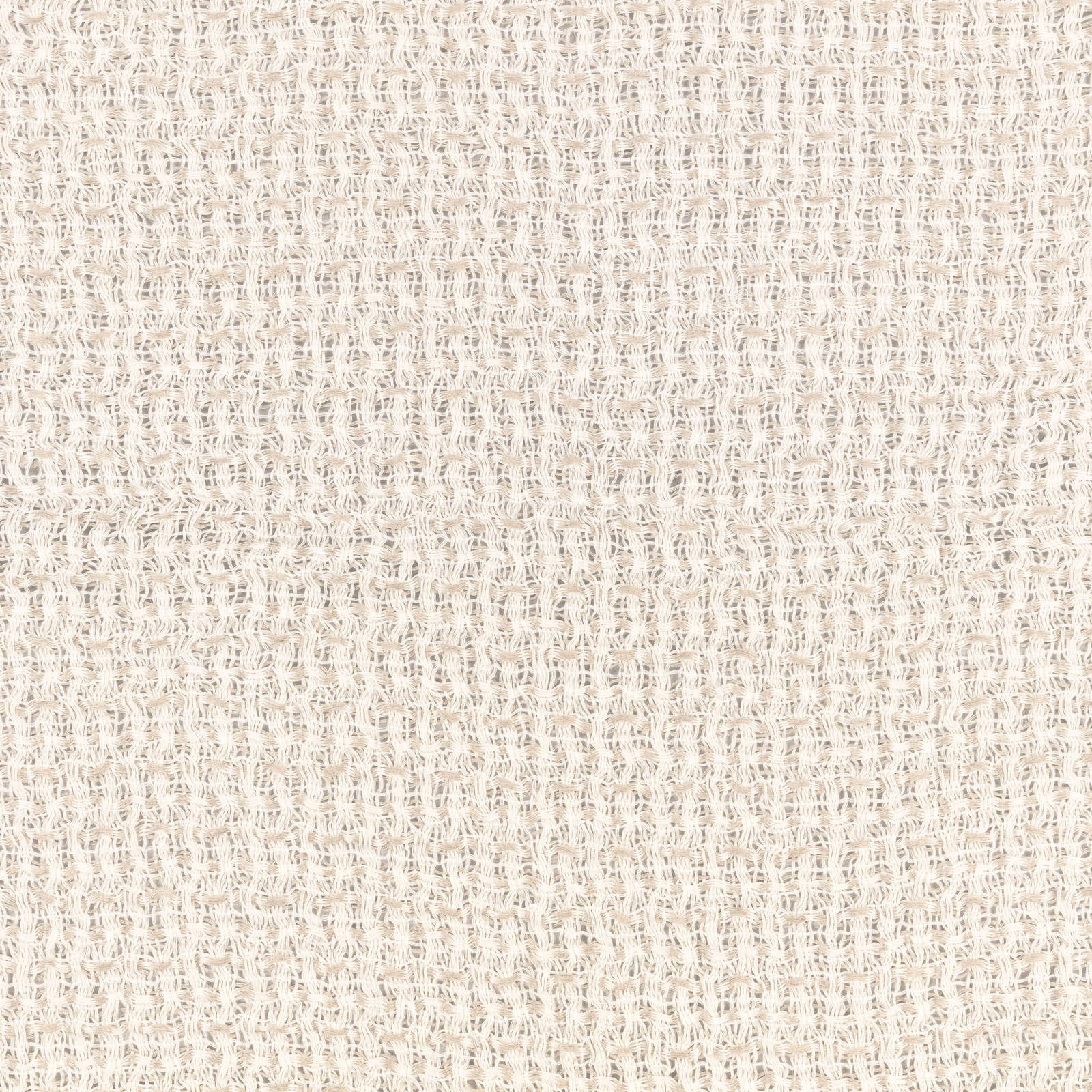 Warm ivory sheer fabric with an open, irregularly textured weave