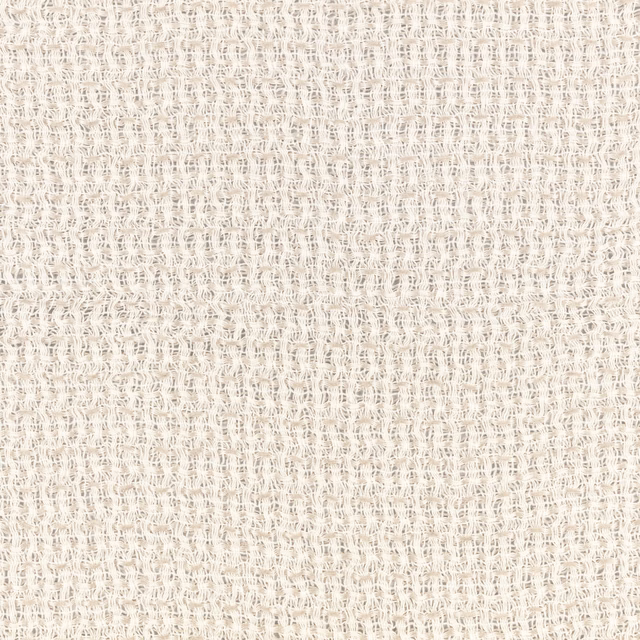 Warm ivory sheer fabric with an open, irregularly textured weave