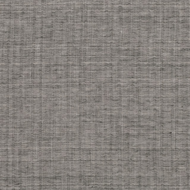 Cool gunmetal-grey sheer with fine irregular striations and a softly slubbed surface