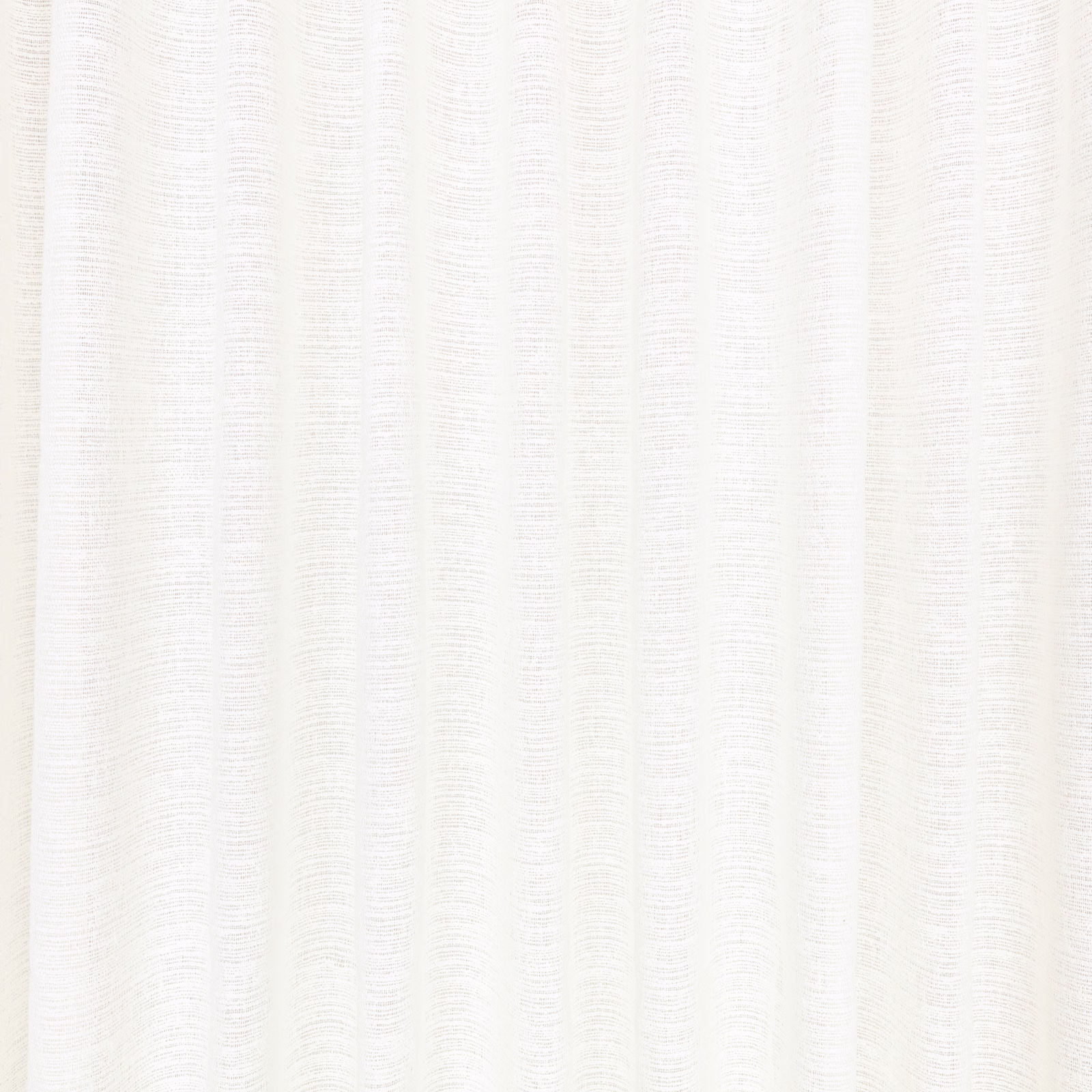 Soft white sheer with delicate vertical striations and fine horizontal woven texture