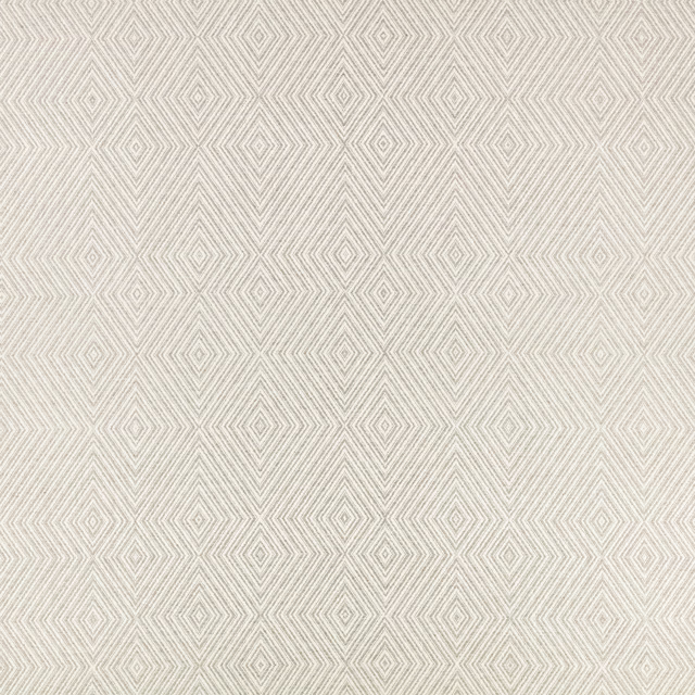 Pale silver-grey fabric with a fine repeating pattern of nested geometric diamond lines