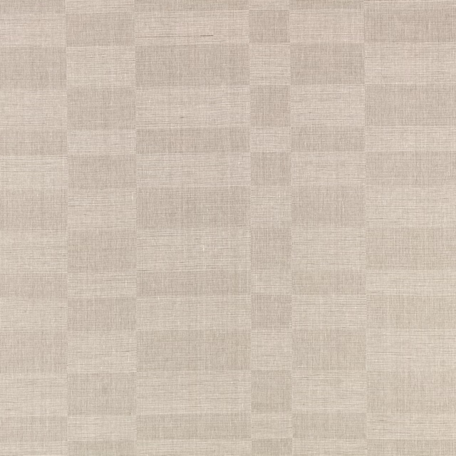 Warm taupe-beige woven swatch with softly outlined rectangular tonal blocks