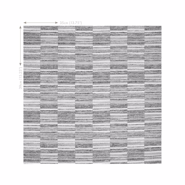 Muted cumin-brown woven swatch with horizontal strié bands in offset blocks