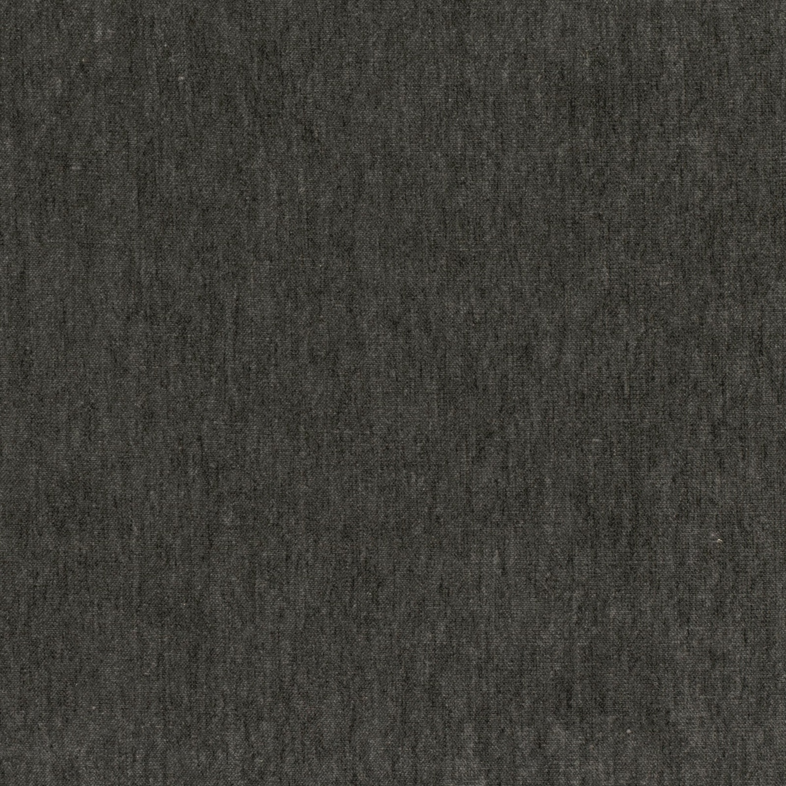 Deep charcoal grey woven textile with subtle vertical slubs and soft tonal flecks
