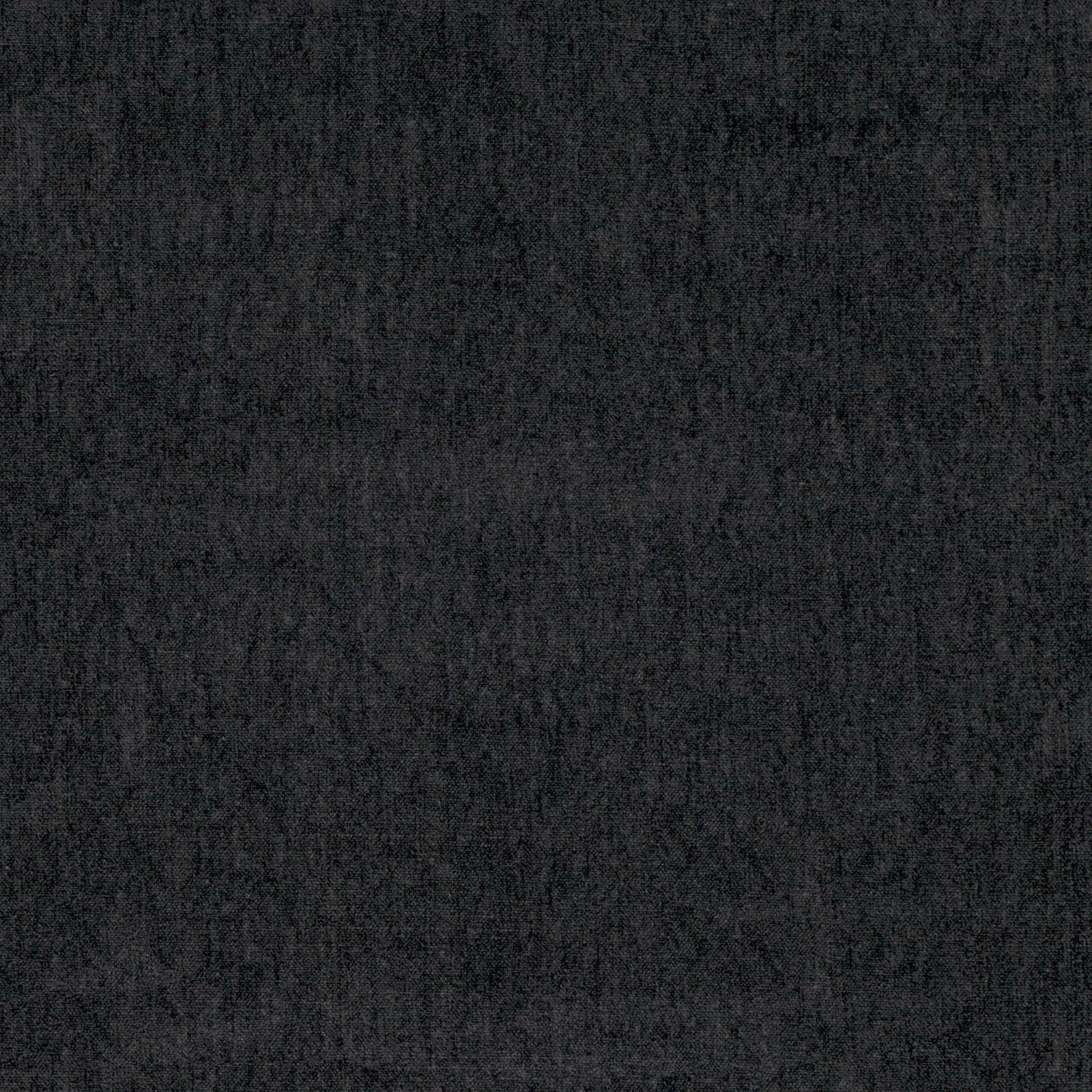 Near-black charcoal fabric swatch with subtle vertical striations and mottled woven texture