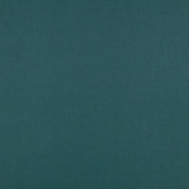 Deep peacock teal plain weave with a subtly crosshatched textile surface