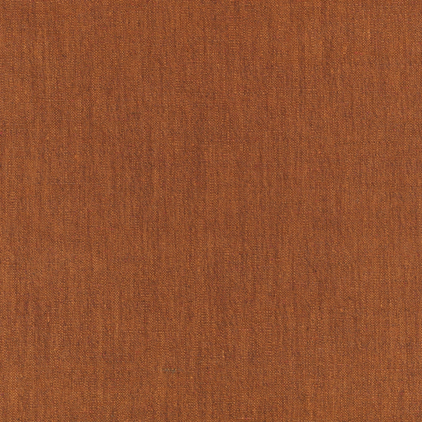Burnt orange plain weave with fine vertical slubs and softly varied depth