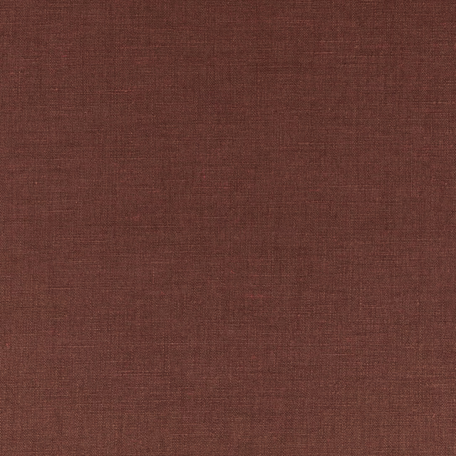 Close-up of warm sienna brown plain weave with subtle crosshatch texture