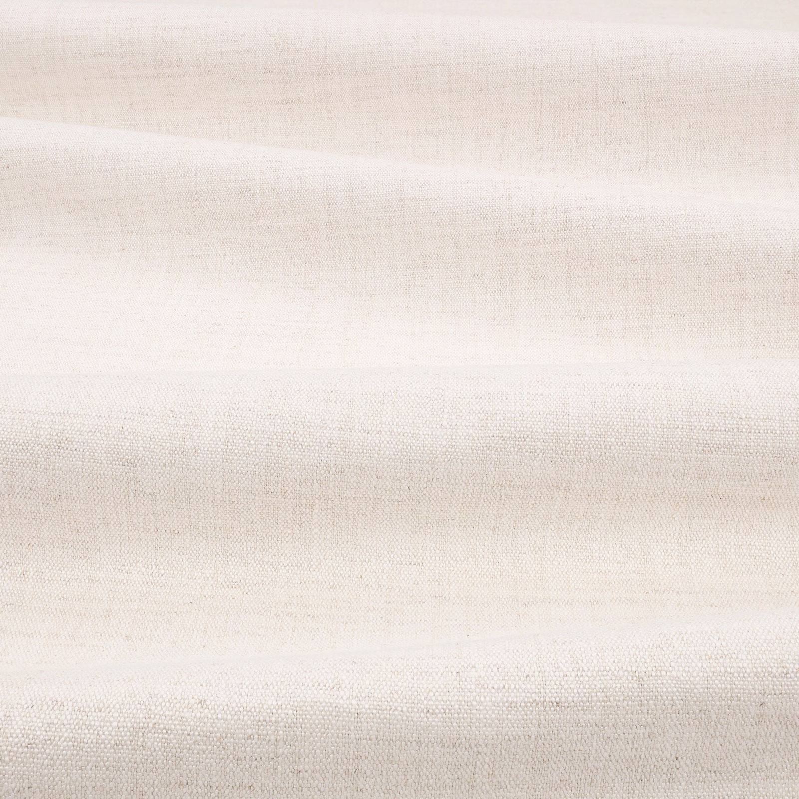 Pale White Sand fabric with fine plain weave and softly warm horizontal folds