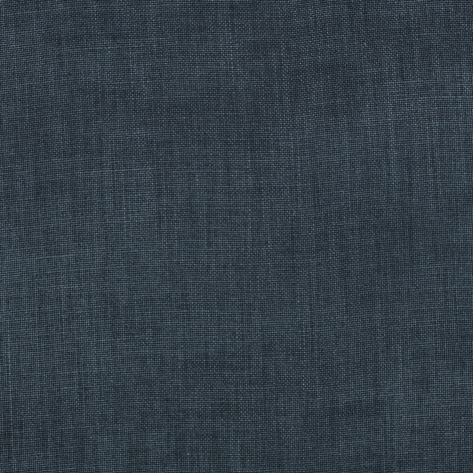 Deep blue-green plain-weave textile with subtle charcoal tonal variation