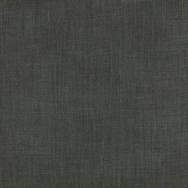 Deep olive-grey plain weave textile with fine gridded texture and subtle tonal variation