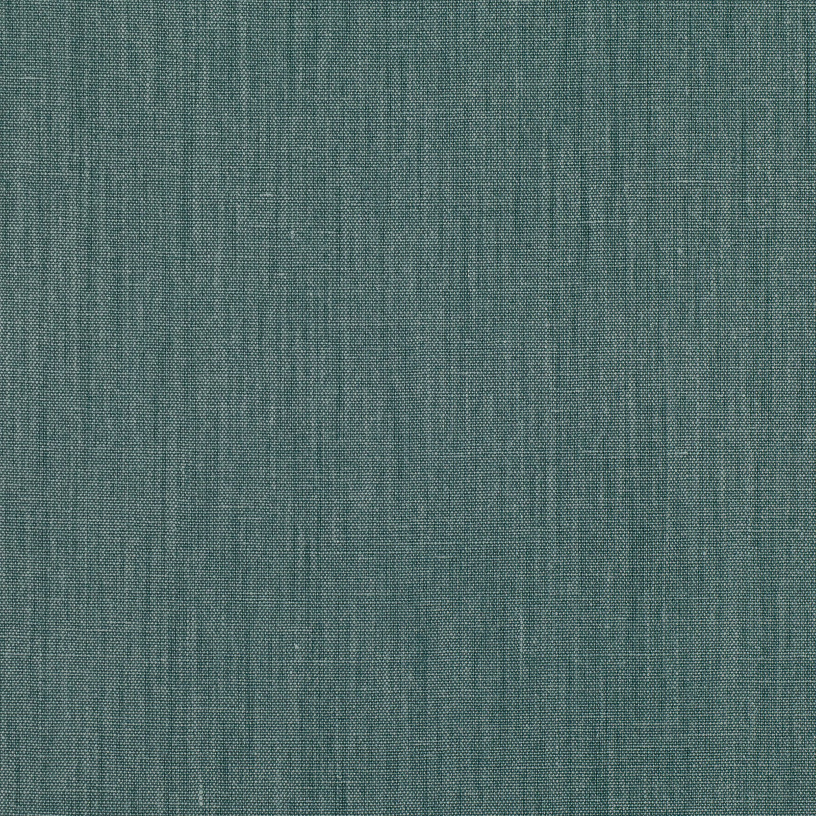 Close-up of cool muted teal fabric with fine vertical woven texture