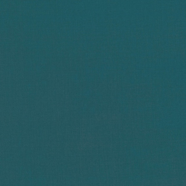 Close-up of deep peacock teal fabric with a subtle fine plain weave