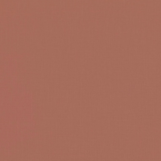 Close-up of muted red-sand terracotta fabric with a fine, even plain weave