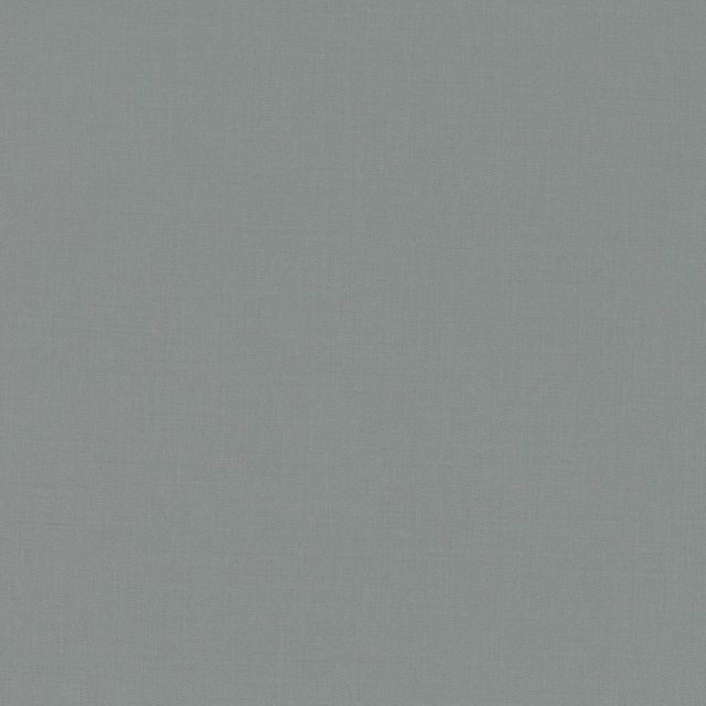 Close-up of muted blue-grey plain woven fabric with a soft sage cast