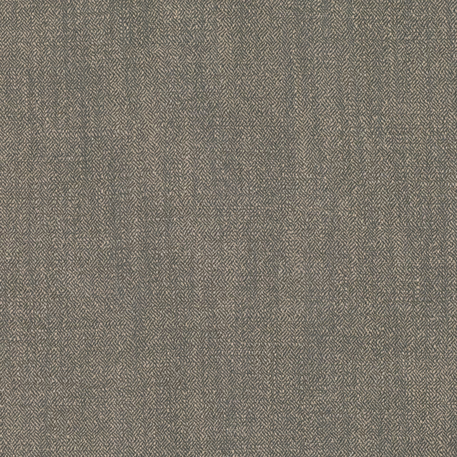 Warm carbon grey fabric with a fine, tightly woven herringbone texture
