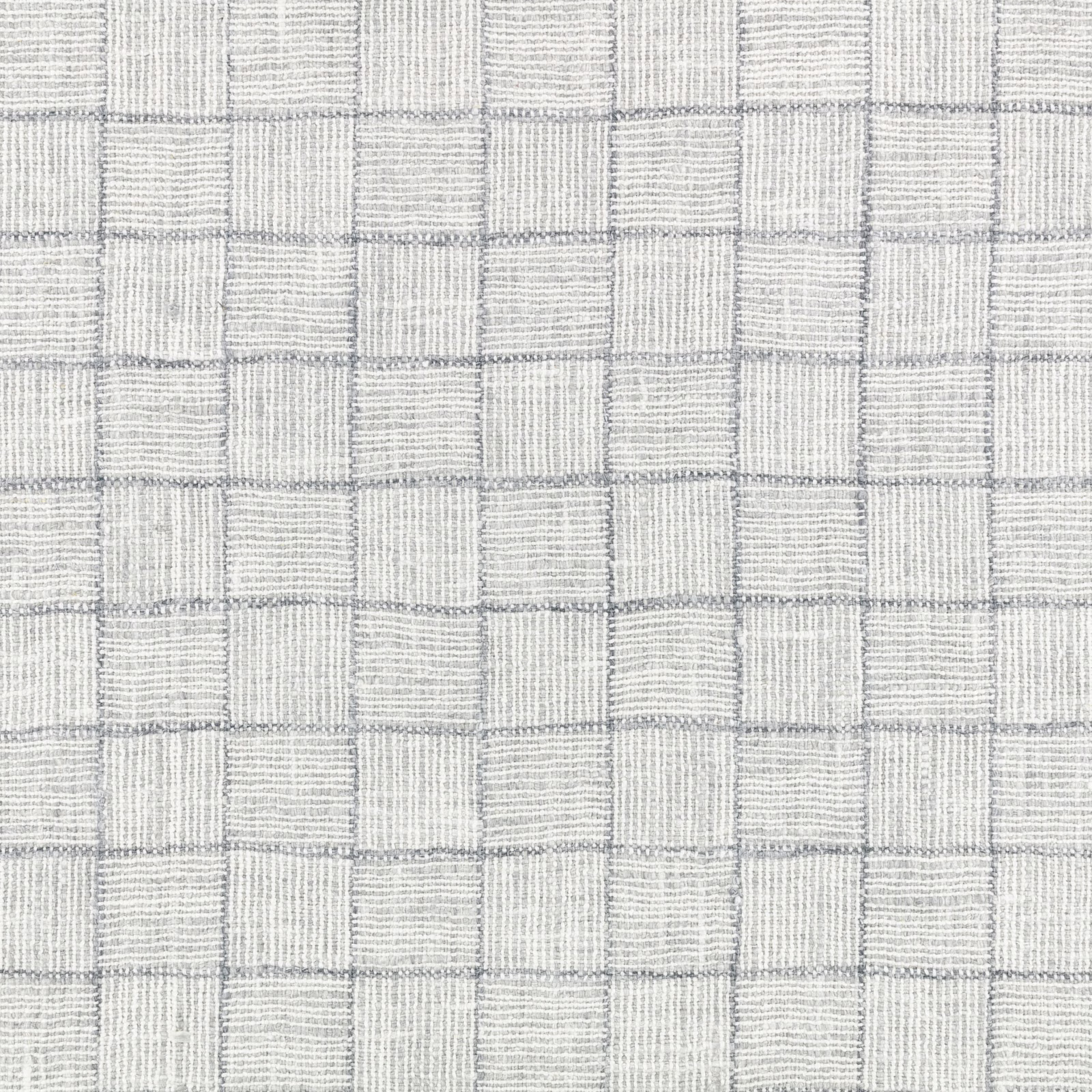Pale dove-grey woven check with irregular crosshatch texture and fine raised lines