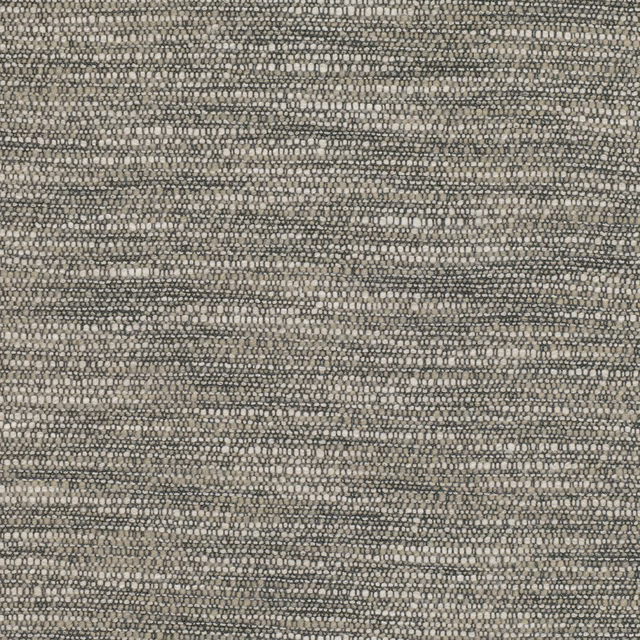 Close-up of cool cement-grey fabric with nubby horizontal woven texture